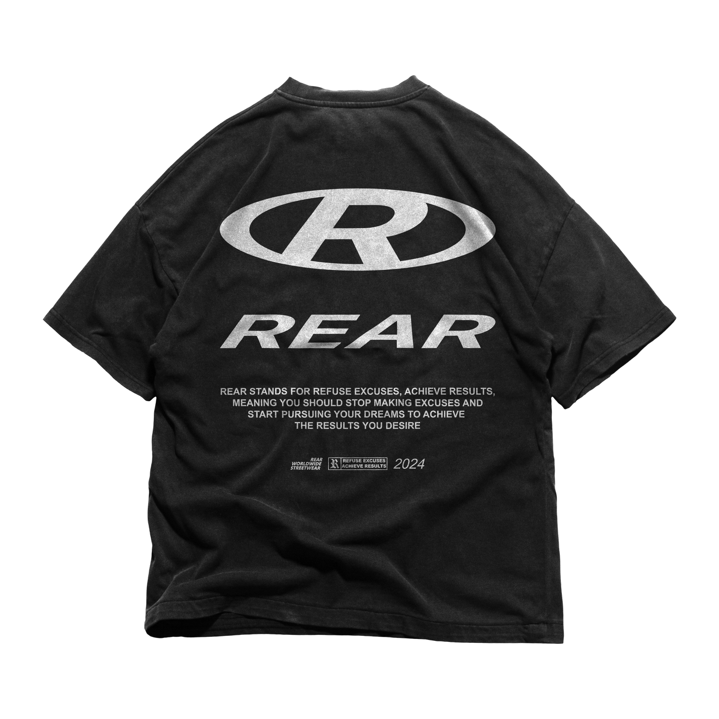 REAR Oversized T-Shirt, Black